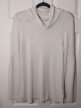 Saturday Sunday By Anthropologie Women's Cream Cowl Neck Sweater Size S
